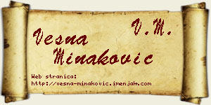 Vesna Minaković vizit kartica